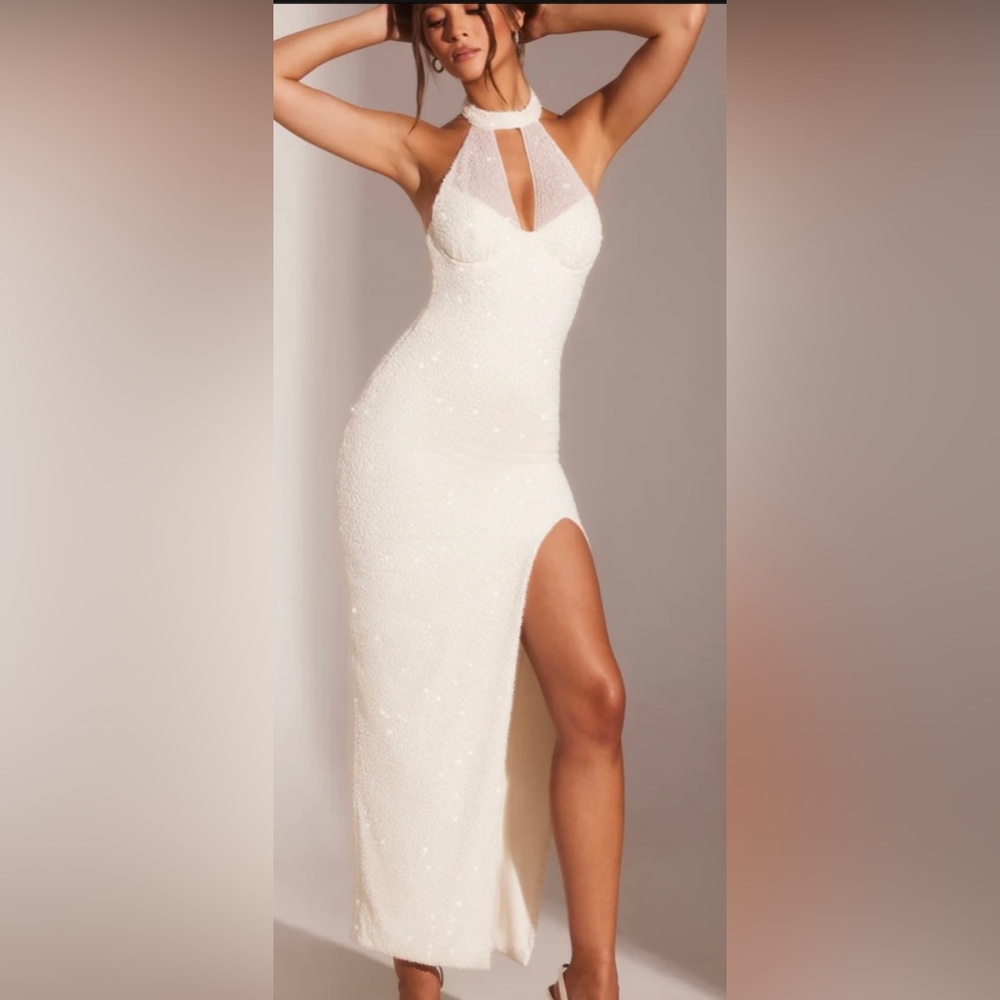 Oh Polly halter white dress